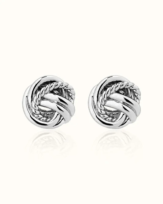 Weave Stud Earrings I variant--silver