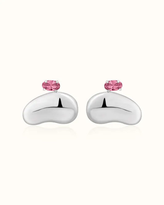 Nova Curve Earrings – Glow I variant--silver