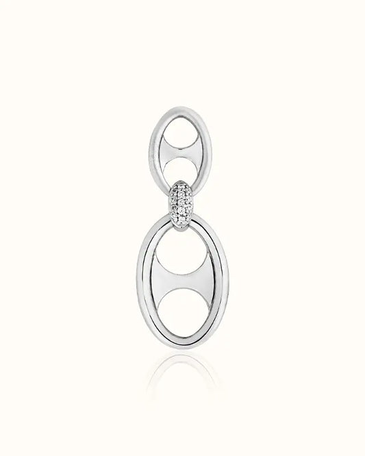 Oval Pendant I variant--silver